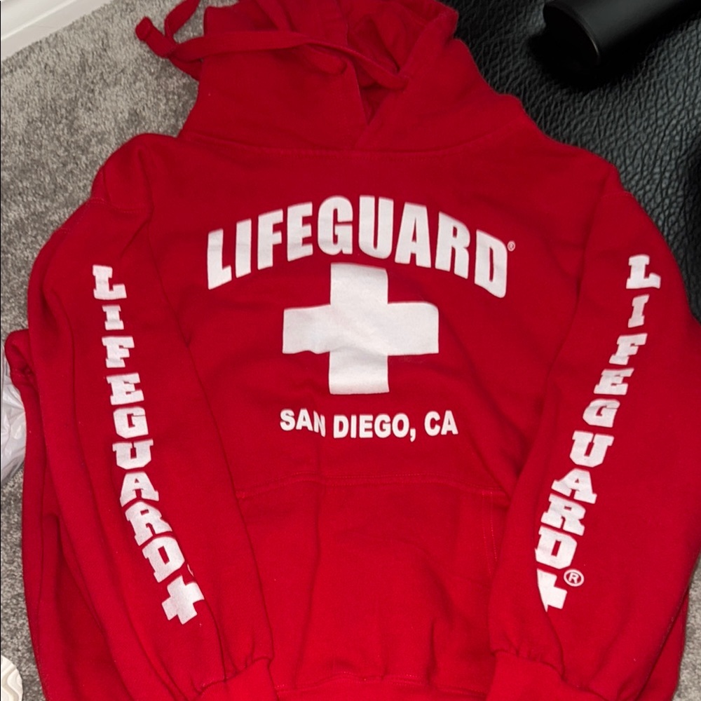 Red Lifeguard Hoodie